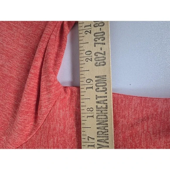 Nike Hoodie Womens Medium Red Dri-FIT Long Sleeve V-Neck Pullover Running - Picture 7 of 10